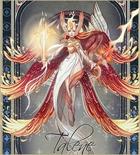 fantasy engelachtige krijger in sierlijk pantser met vleugels