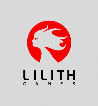 logo van Lilith Games met gestileerd vrouwelijk profiel in rode cirkel